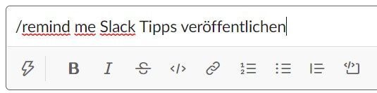 Slack Tipp: Reminder einrichten 1