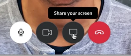 Slack Bildschirm teilen